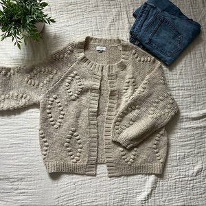 Oversized Cozy Sweater Cardigan Lucky Brand size large cozy bubble diamond